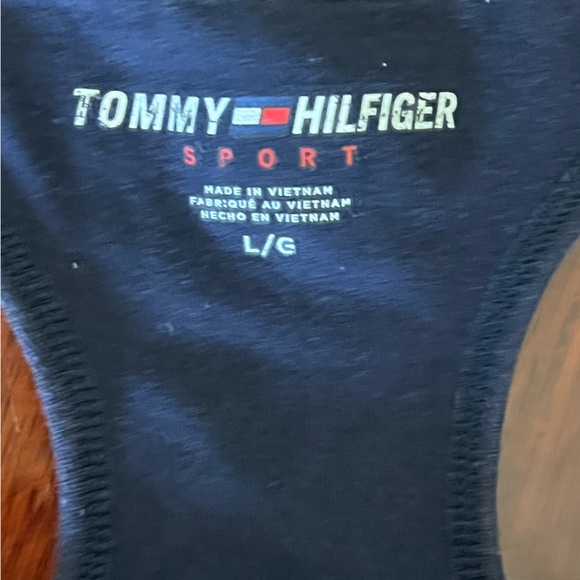 Tommy Hilfiger Women's Tri-Color Sports Bra - Navy, Red, White - Picture 2 of 3